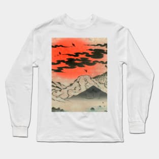 Ukiyo-e Mountain art Long Sleeve T-Shirt